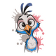 Cute Cartoon Bird Embroidery Design, Instant Download