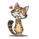 Cute Cartoon Cat Embroidery Design, Instant Download