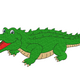 Cute Cartoon Crocodile Embroidery Design, Instant Download