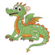 Cute Cartoon Dragon Embroidery Design, Fantasy Dragon Machine Embroidery Pattern, Instant Download