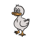 Cute Cartoon Duck Embroidery Design, Instant Download