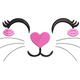 Cute Cat Face Embroidery Design, Round Kitten Portrait, Instant Download