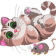 Cute Cat Playing with Mouse Embroidery Design, Instant Download