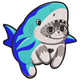 Cute Cat Shark Embroidery Design, Machine Embroidery Pattern, Instant Download
