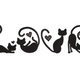 Cute Cat Silhouette Love Embroidery Design, Cat Lover Pattern, Instant Download