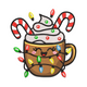 Cute Christmas Cocoa Mug Embroidery Design, Instant Download