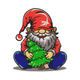 Cute Christmas Gnome Embroidery Design, Instant Download