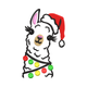 Cute Christmas Llama with Santa Hat Embroidery Design, Machine Embroidery Pattern, Instant Download