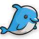 Cute Chubby Dolphin Embroidery Design, Instant Download