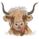 Cute Cow Face Embroidery Design, Farm Animal Machine Embroidery Pattern