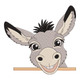 Cute Donkey Face Embroidery Design, Farm Animal Kids Machine Embroidery Pattern, Instant Download