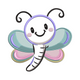 Cute Dragonfly Embroidery Design, Cartoon Machine Embroidery, Instant Download