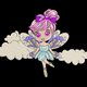 Cute Fairy Girl on Cloud Embroidery Design, Whimsical Fantasy Machine Embroidery, Instant Download