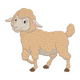 Cute Farm Lamb Embroidery Design, Instant Download