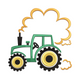 Cute Farm Tractor Embroidery Design, Instant Download