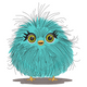 Cute Fluffy Blue Chick Embroidery Design, Instant Download