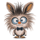 Cute Fluffy Bunny Embroidery Design, Instant Download