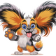 Cute Fluffy Puppy Embroidery Design, Instant Download