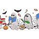 Cute Ghost Book Club Halloween Embroidery Design, Instant Download