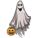 Cute Ghost with Pumpkin Embroidery Design, Halloween Ghost Machine Embroidery Pattern, Instant Download