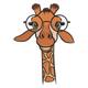 Cute Giraffe with Glasses Embroidery Design, Kawaii Animal Machine Embroidery, Instant Download