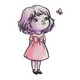 Cute Girl Embroidery Design, Instant Download