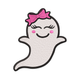 Cute Girl Ghost Embroidery Design, Halloween Pattern, Instant Download