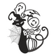 Cute Halloween Ghost Boo Embroidery Design, Instant Download