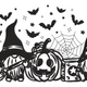 Cute Halloween Gnomes with Pumpkin and Bats Embroidery Design, Instant Download