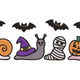 Cute Halloween Snail Embroidery Design, Halloween Pattern, Instant Download