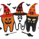 Cute Halloween Trio Pumpkin Ghost Cat Embroidery Design, Instant Download