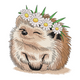 Cute Hedgehog Embroidery Design, Woodland Animal Machine Embroidery Pattern, Instant Download
