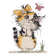 Cute Kitten Embroidery Design, Playful Cat Machine Embroidery Pattern, Instant Download