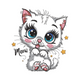 Cute Kitty Meow Embroidery Design, Cat Machine Embroidery Pattern, Instant Download