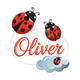 Cute Ladybug Name Embroidery Design, Machine Embroidery Pattern, Instant Download