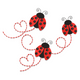 Cute Ladybug Trio Embroidery Design, Instant Download