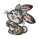 Cute Leopard Bunny Embroidery Design, Instant Download