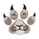 Cute Lion Paw Face Embroidery Design, Instant Download