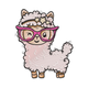 Cute Llama with Glasses Embroidery Design, Instant Download