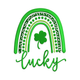 Cute Lucky Rainbow Embroidery Design, Instant Download
