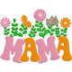 Mama Lettering Flowers Embroidery Design, Mothers Day Machine Embroidery Pattern, Instant Download