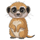 Cute Meerkat Embroidery Design, Instant Download