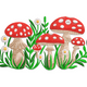 Cute Mushroom Garden Embroidery Design, Woodland Machine Embroidery Pattern, Instant Download