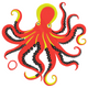 Cute Octopus Embroidery Design, Instant Download