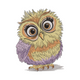 Owl Embroidery Design, Cute Nursery Bird Machine Embroidery Pattern, Instant Download