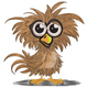 Cute Owl with Big Eyes Embroidery Design, Instant Download