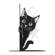 Peekaboo Cat Embroidery Design, Cat Lover Machine Pattern, Instant Download