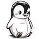 Cute Penguin Embroidery Design, Baby Nursery Pattern