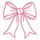 Cute Pink Bow Embroidery Design, Machine Embroidery Pattern, Instant Download