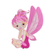 Cute Pink Fairy Embroidery Design, Instant Download